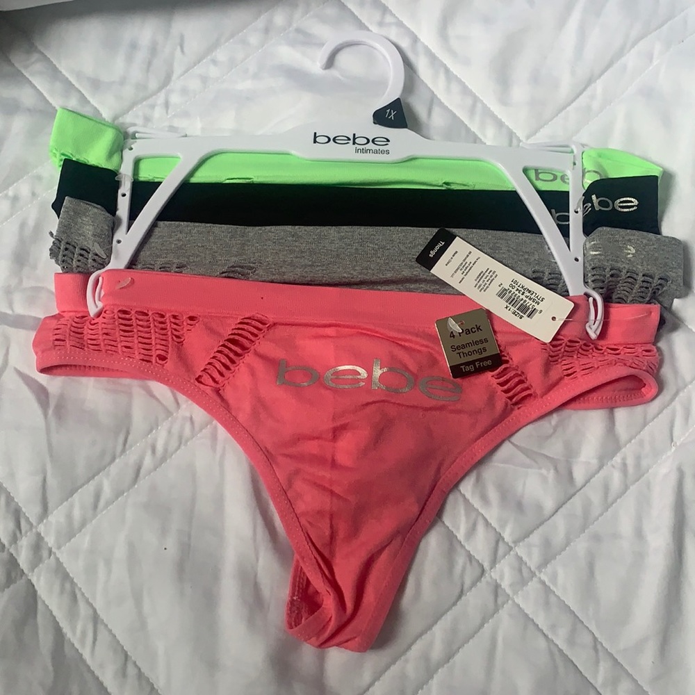 Nwt Bebe thong underwear 4 pack